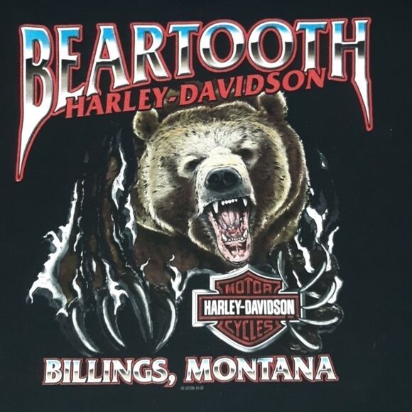 Beartooth Harley Davidson Billings MT T-Shirt XL - Picture 4 of 5